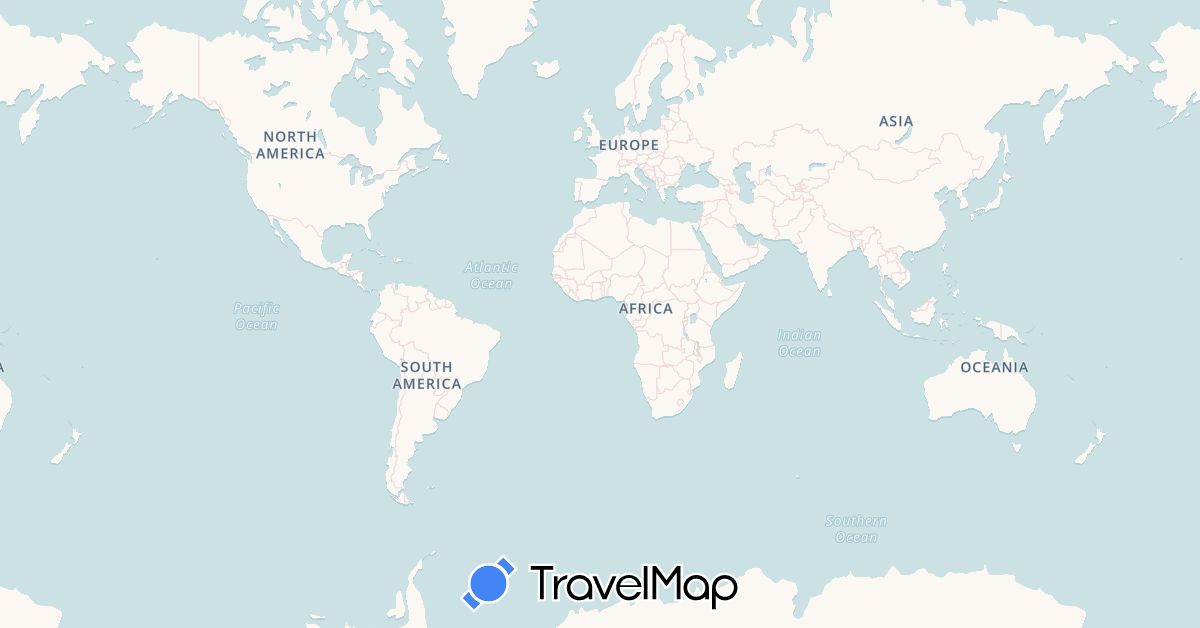 TravelMap itinerary: driving, bus, plane, train, boat in United Arab Emirates, Argentina, Australia, Bolivia, Brazil, Chile, China, France, United Kingdom, Hong Kong, Japan, Cambodia, Macau, New Zealand, Peru, Thailand, Vietnam (Asia, Europe, Oceania, South America)